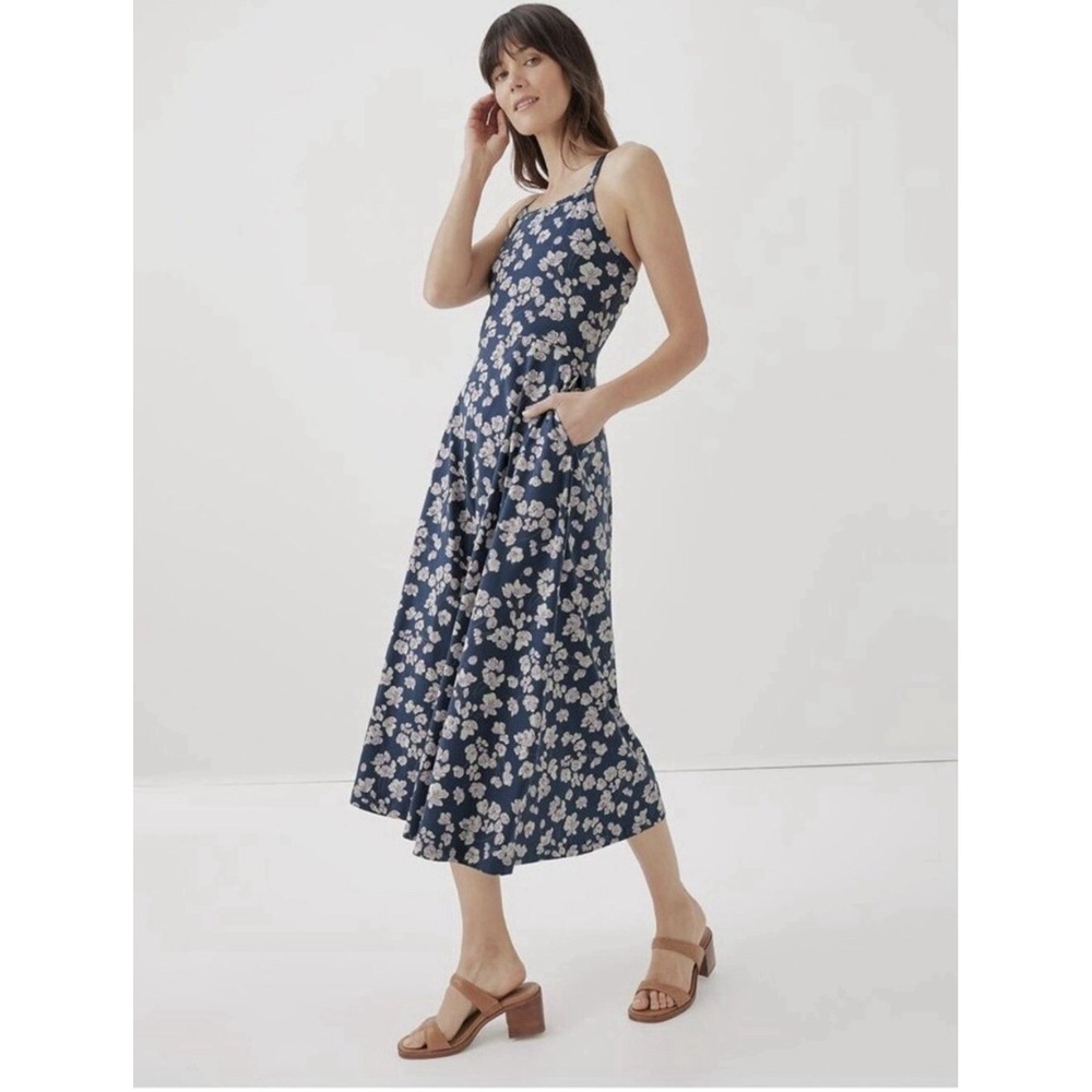 Pact Dress XXL Floral Midi Fit & Flare Feminine Travel Vacation Cottagecore